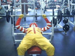 clown at gym