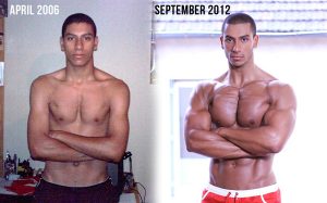 trasformation skinny muscular