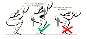 squat back position