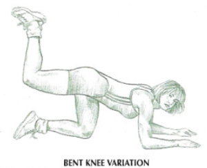 floor hip extension flex knee