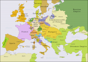 europe map 1748