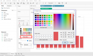 data science tableau color