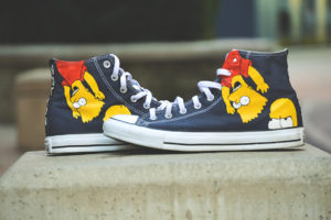 converse chuck tailor black custom the simpson